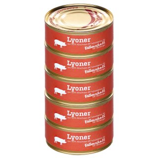 Failenschmid Dosenwurst Lyoner vom Albschwein 5x 190g Wurstdosen Vorrats-Set